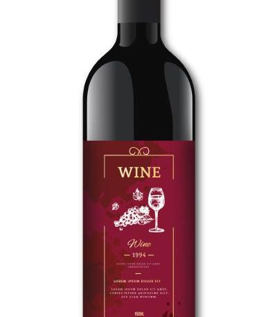 Bottiglia vino Rosso etichetta personalizzata