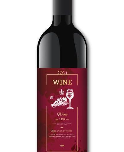 Bottiglia vino Rosso etichetta personalizzata