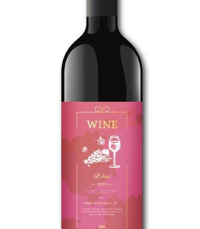 Bottiglia vino Rosato etichetta personalizzata