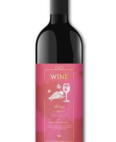 Bottiglia vino Rosato etichetta personalizzata