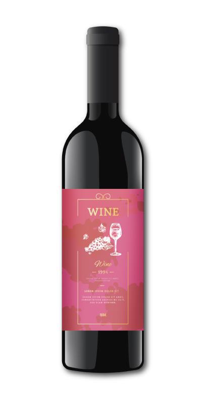 Bottiglia vino Rosato etichetta personalizzata