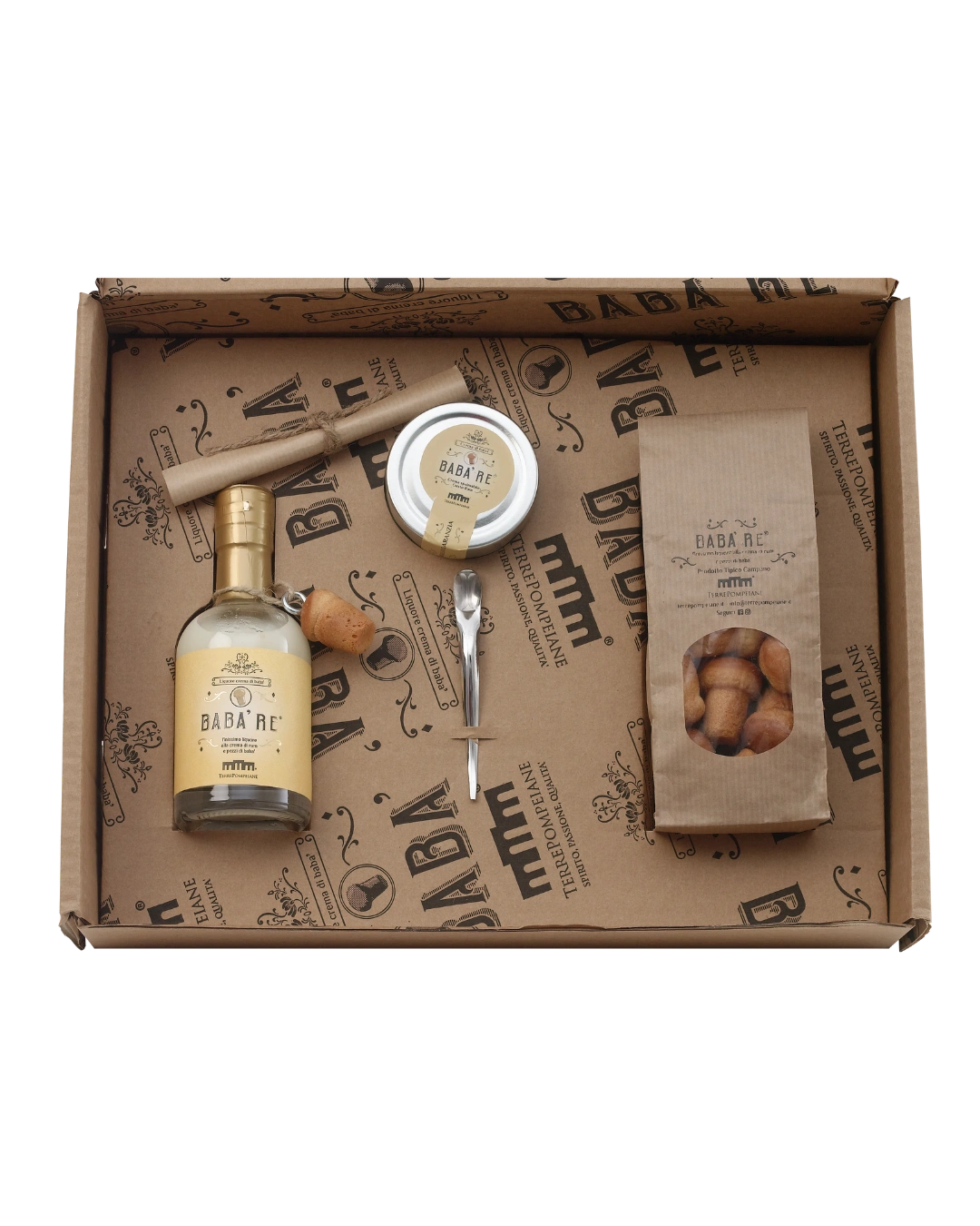 Box Babà Re 20cl Terre Pompeiane con babà secchi e crema spalmabile al babà Italia in Food Prodotti Tipici Italiani