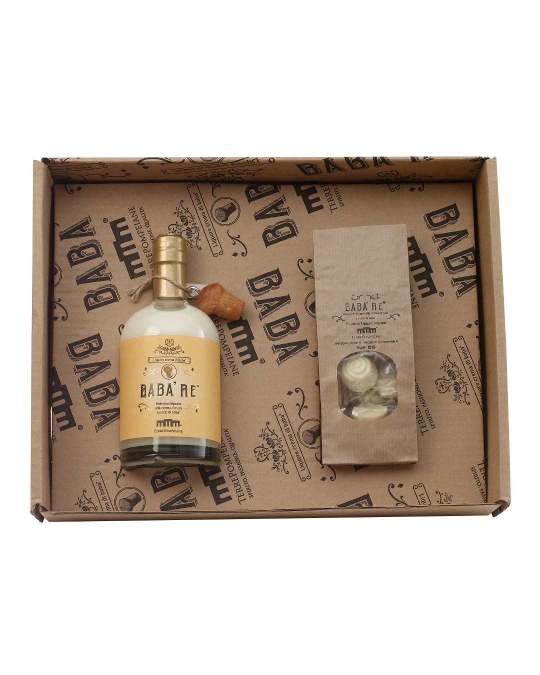 Box Babà Re 50cl e Cioccolatini Terre Pompeiane Italia in Food Prodotti Tipici Italiani