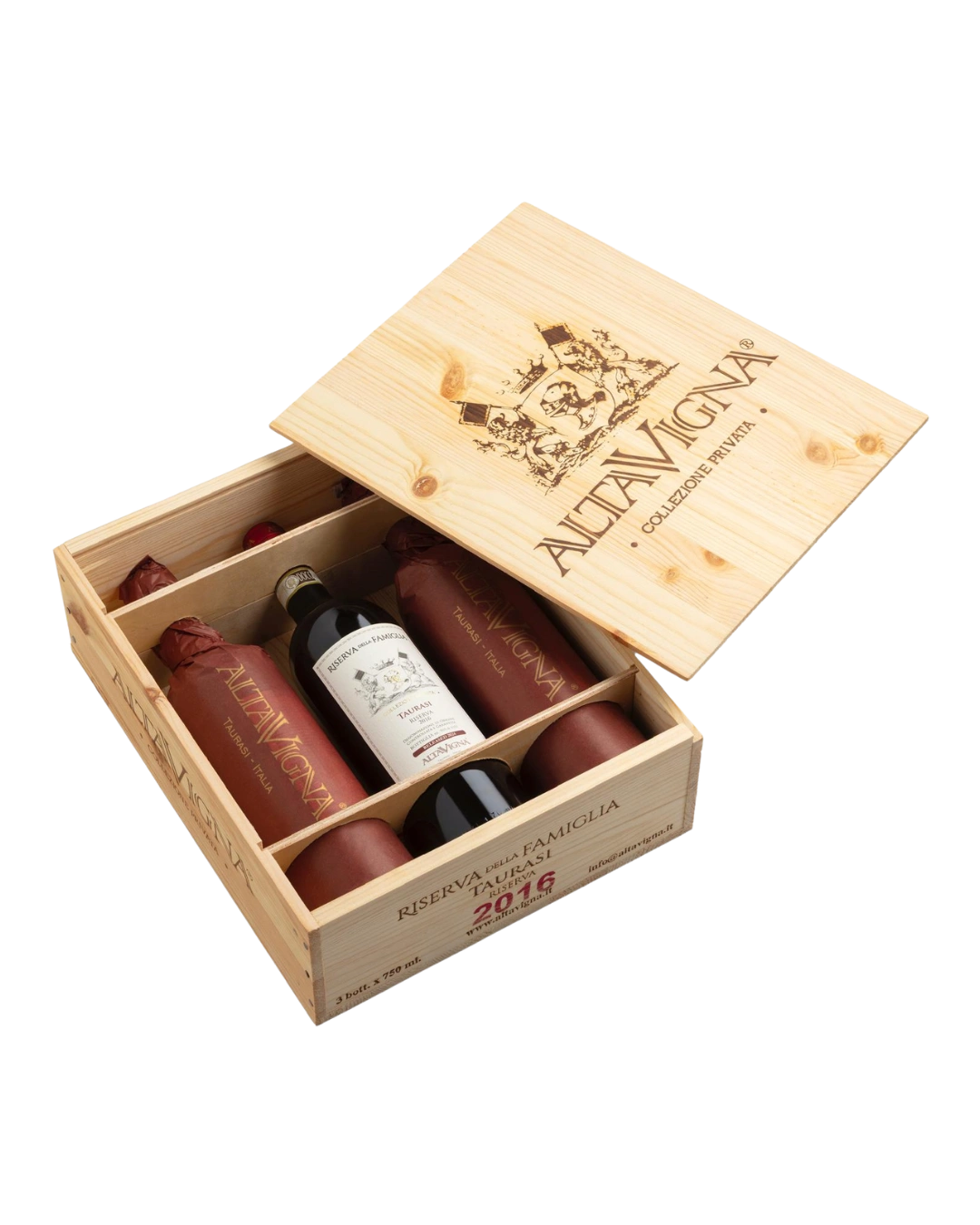 Taurasi Riserva della Famiglia DOCG AltaVigna Cassa 3 Bottiglie Italia in Food Prodotti tipici italiani