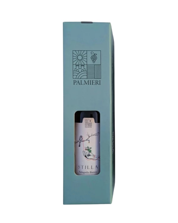 Stilla Pallagrello Bianco IGP Terre del Volturno Palmieri Italia in Food prodotti tipici italiani cartone celeste