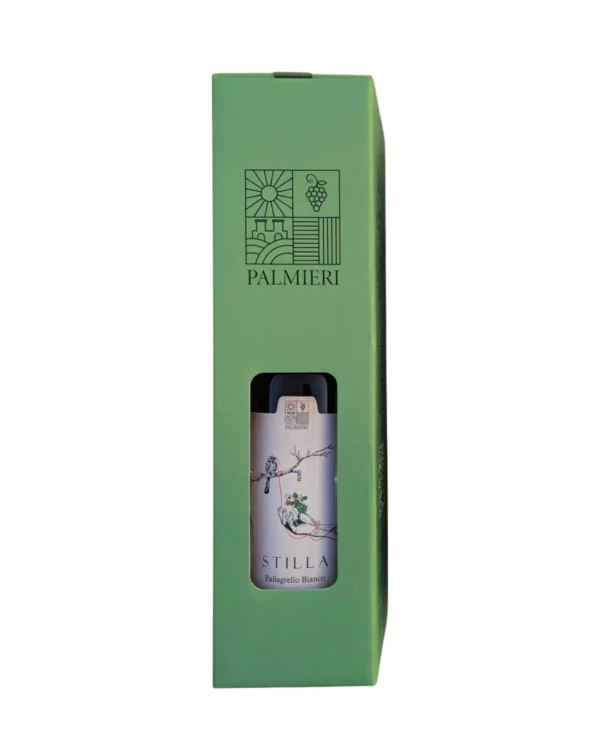Stilla Pallagrello Bianco IGP Terre del Volturno Palmieri Italia in Food prodotti tipici italiani cartone verde